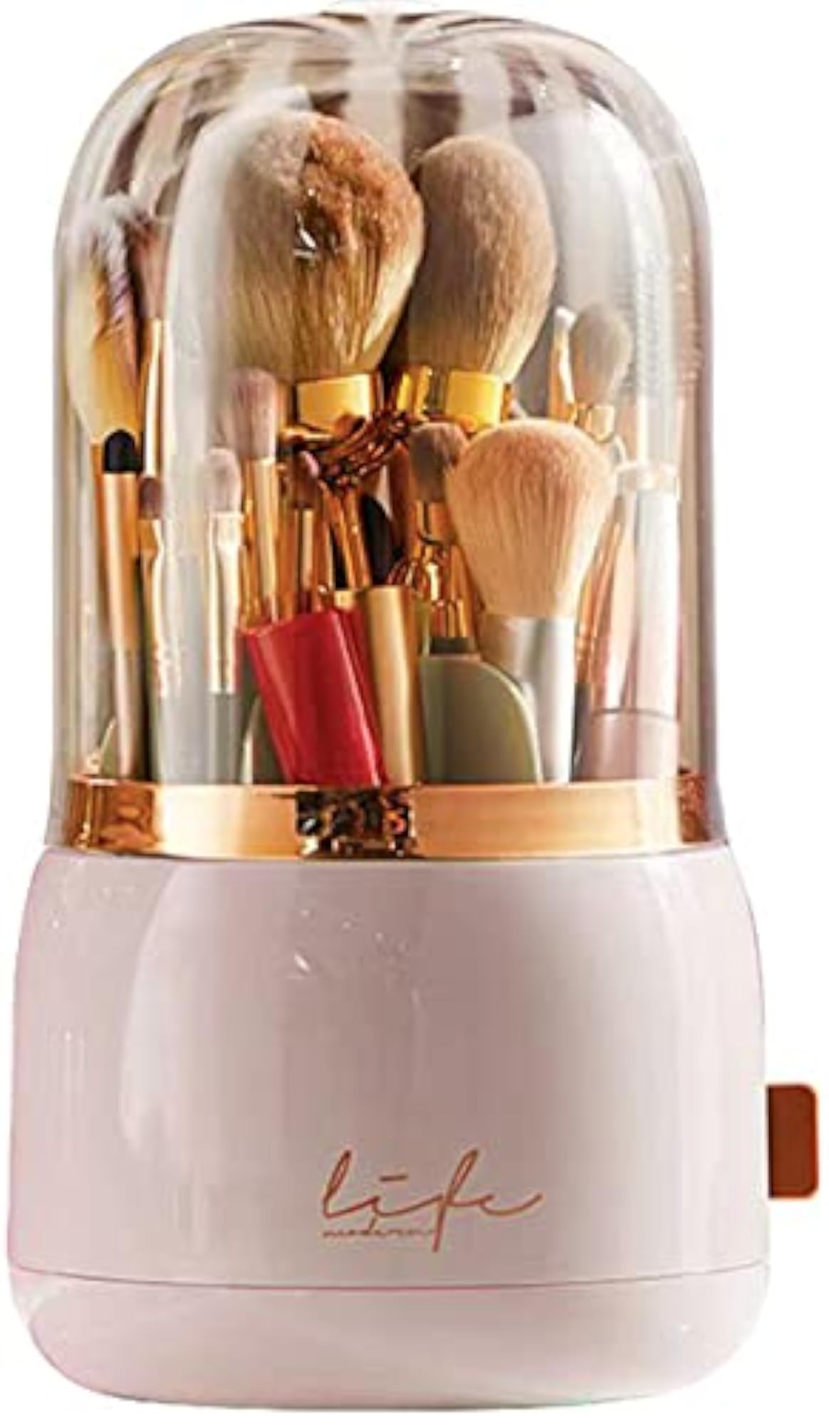 360 Rotating Makeup Organizer with Dustproof Lid